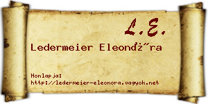 Ledermeier Eleonóra névjegykártya